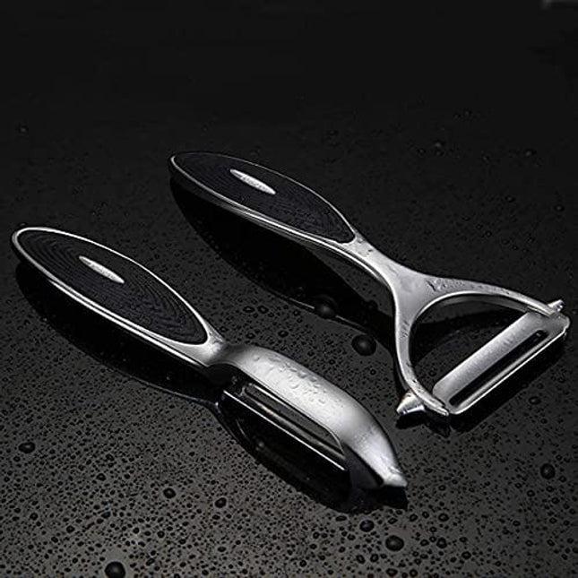 Potato, Vegetable, Apple Peelers for kitchen, Fruit, Carrot, Veggie, Potatoes Peeler, Y-Shaped and I-Shaped Stainless Steel Peelers, with Ergonomic Non-Slip Handle & Sharp Blade, Good Durable (2PCS)