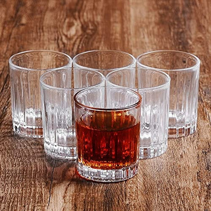 Shot Glasses set of 6,Funnlyboxx Ronnd 2oz Heavy Base Shot Glass,Cute Shot Glasses/Crystal Shot Glasses/Tequila Glasses (Clear)