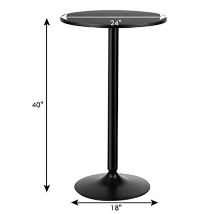 Giantex Pub Bar Table 24-Inch Round Top 40-Inch Height Modern Style Standing Circular Cocktail Table Suitable for Living Room,Restaurant Bistro Table (1)