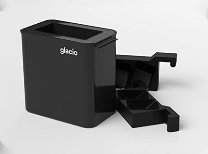 Glacio Premium Clear Cube Ice Duo - Clear Ice Mold for Clear Cube Ice Maker - Whiskey Large Clear Ice Cube Maker Mold 2 Inch - Crystal Clear Ice Maker Cube - 2 Ice Cubes Clear
