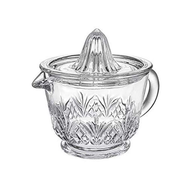 Godinger Citrus Juicer - Manual Juicer for Citrus Lemon Orange Fruit, Dublin Crystal Collection