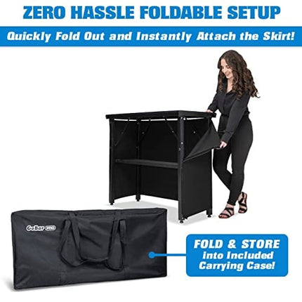 GoPong GoBar PRO Commercial Grade 45" x 18" x 38" Assembled Size Portable Bar, Black