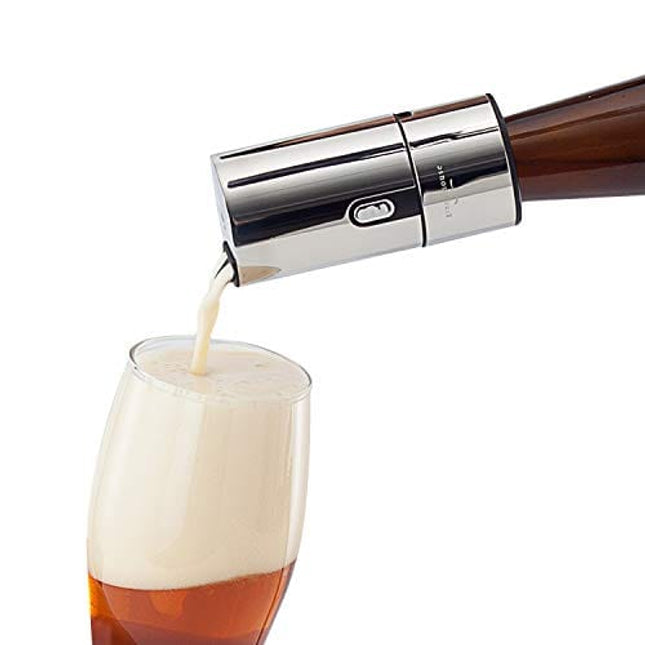 GREEN HOUSE Bottled Beer Foam Maker - Awesome Compact Gift for Beer Lover. Basic Bottled Beer into a Delicious and Perfect Tasty Beer with Ultra Fine Foam.