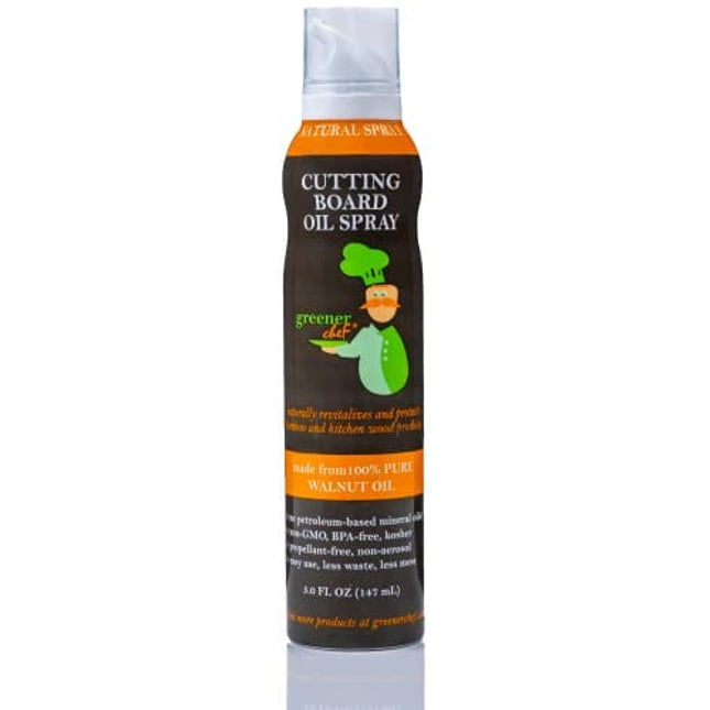 Premium Italian Food Grade Cutting Board Oil Spray and Butcher Block Oil Conditioner - Walnut Oil for Wood and Bamboo Chopping Boards, Kitchenware, Utensils and Wooden Countertops - Made in Italy