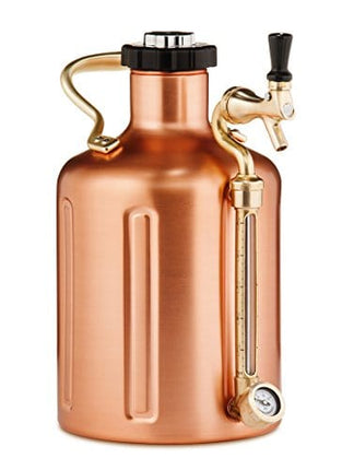 GrowlerWerks Copper uKeg Carbonated Growler-Great Gift for Beer Lovers, 128 oz
