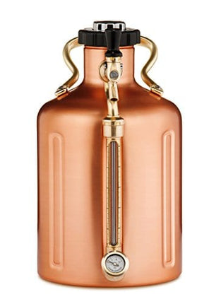 GrowlerWerks Copper uKeg Carbonated Growler-Great Gift for Beer Lovers, 128 oz
