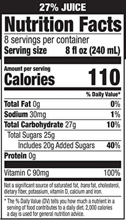 Amazon Brand - Happy Belly Juice Cocktail, Cranberry, 64 Fl Oz Bottle