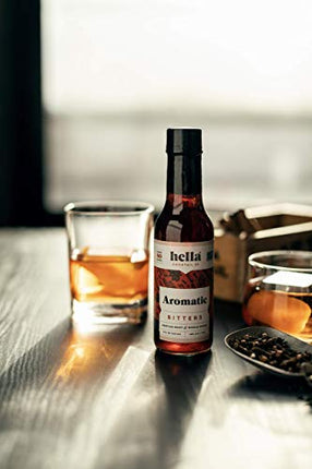 Hella Cocktail Co. Aromatic Bitters (5 Fl Oz) - Craft Cocktail Bitters for Classic Old Fashioned and Manhattan Cocktails