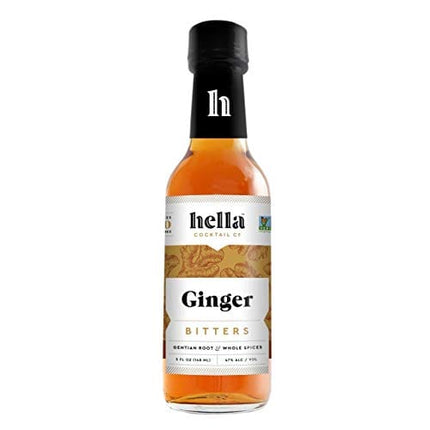 Hella Cocktail Co. Ginger Bitters (5 Fl Oz) - Craft Cocktail Bitters Made with Real Ginger and Whole Spices