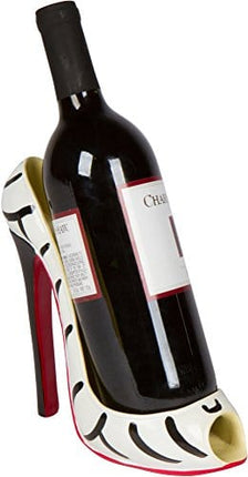 KitchInnovations High Heel Wine Bottle Holder - Four Attactive Style Variations Available (Zebra)