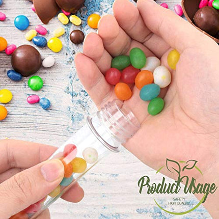 HNYYZL Bestsupplier 25 Pack Science Party Test Tubes 40 ml 25x140mm,Clear Plastic Test Tubes Gumball Candy Tubes, Bath Salt Vials Christmas Birthday Gifts