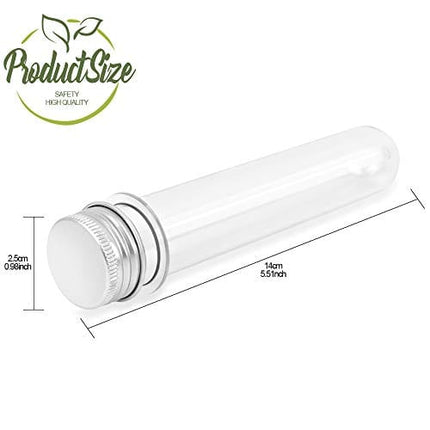 HNYYZL Bestsupplier 25 Pack Science Party Test Tubes 40 ml 25x140mm,Clear Plastic Test Tubes Gumball Candy Tubes, Bath Salt Vials Christmas Birthday Gifts