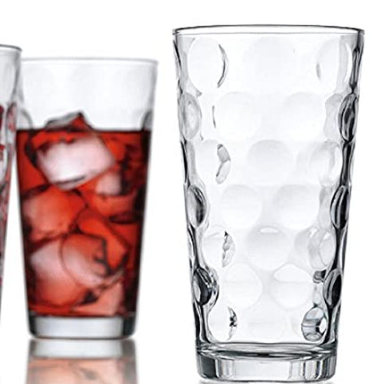 Home Essentials & Beyond Drinking Glasses [set of 10] Highball Glass Cups 17oz Premium Cooler Glassware – Ideal for Water, Juice, Cocktails, Iced Tea.