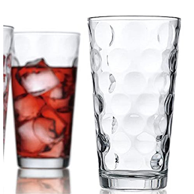 Home Essentials & Beyond Drinking Glasses [set of 10] Highball Glass Cups 17oz Premium Cooler Glassware – Ideal for Water, Juice, Cocktails, Iced Tea.