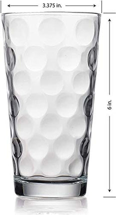Home Essentials & Beyond Drinking Glasses [set of 10] Highball Glass Cups 17oz Premium Cooler Glassware – Ideal for Water, Juice, Cocktails, Iced Tea.