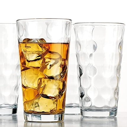 Home Essentials & Beyond Drinking Glasses [set of 10] Highball Glass Cups 17oz Premium Cooler Glassware – Ideal for Water, Juice, Cocktails, Iced Tea.