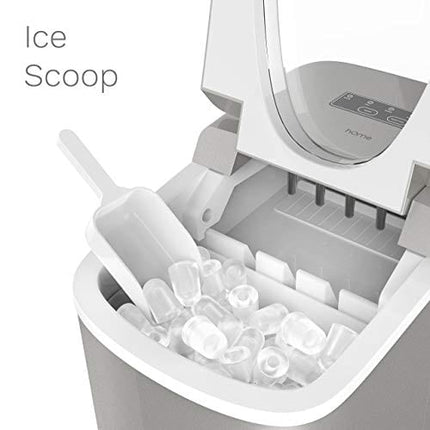 hOmeLabs Portable Ice Maker Machine for Counter Top - Makes 26 lbs of Ice per 24 Hours - Ice Cubes Ready in 8-10 Minutes - Electric Ice Making Machine with Ice Scoop and 1.5 lb Ice Storage - Silver