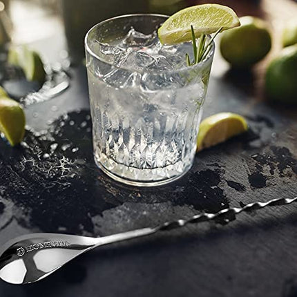 12" Skull Bar Spoon Stainless Steel Mixing Spoon Spiral Pattern Long Handle Cocktail Spoon Pitcher Spoon by Homestia