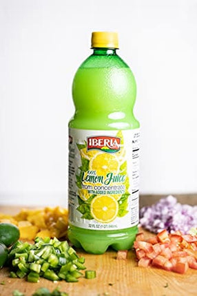 Iberia 100% Lemon Juice, 32 Ounce (Pack of 3)
