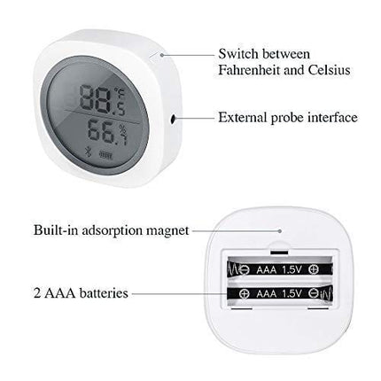 Inkbird IBS-TH1 Plus Wireless Bluetooth Temperature and Humidity Monitor Thermometer and Hygrometer Used for Brewing Meat Plant Cigar Storage