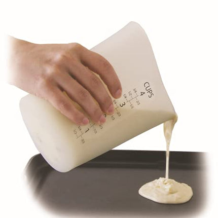 iSi Basics Measuring Set of 3 Silicone Flexible Mesauring Cup, Translucent