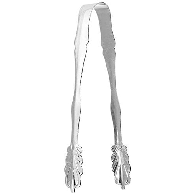 Elegance Silver 86242 Silver Plated Ice Tongs, 7"
