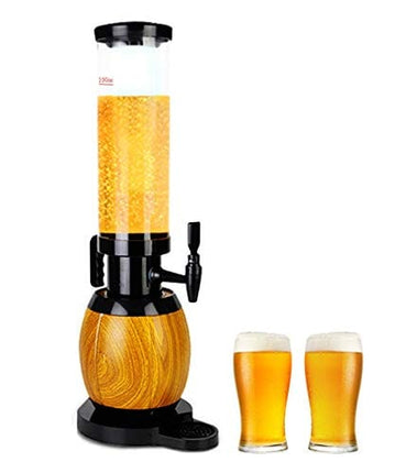 JIAWANSHUN 100 oz Beer Tower Dispenser Beverage Dispenser with Ice Tube&LED Lights for Bar Home Parties Buffet Restaurant
