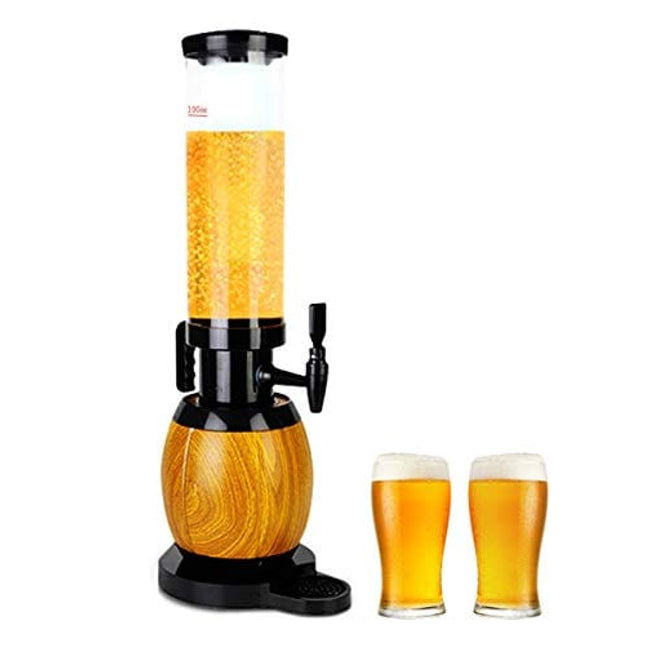 JIAWANSHUN 100 oz Beer Tower Dispenser Beverage Dispenser with Ice Tube&LED Lights for Bar Home Parties Buffet Restaurant