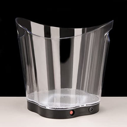 5L Glowing LED Ice Bucket 7-Color Champagne Wine Drinks Beer Ice Cooler for Restaurant Bars Nightclubs KTV Pub Party