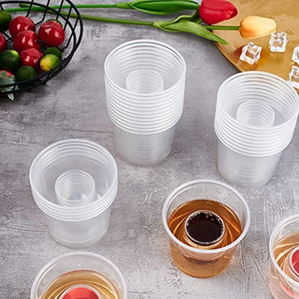 JOLLY CHEF 200 Disposable Bomber Cups Jager Bomb Shot Glasses plastic,Heavy Duty, Highly Durable and Reusable Shot Cups - Perfect for Shots…