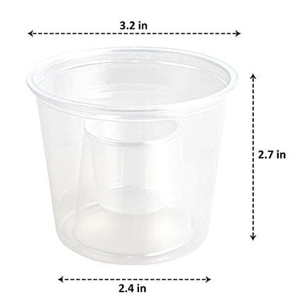 JOLLY CHEF 200 Disposable Bomber Cups Jager Bomb Shot Glasses plastic,Heavy Duty, Highly Durable and Reusable Shot Cups - Perfect for Shots…