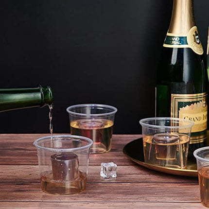 JOLLY CHEF 200 Disposable Bomber Cups Jager Bomb Shot Glasses plastic,Heavy Duty, Highly Durable and Reusable Shot Cups - Perfect for Shots…