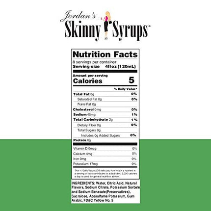 Jordan's Skinny Mixes Margarita, Sugar Free Cocktail Flavoring Mix, 32 Fl Oz