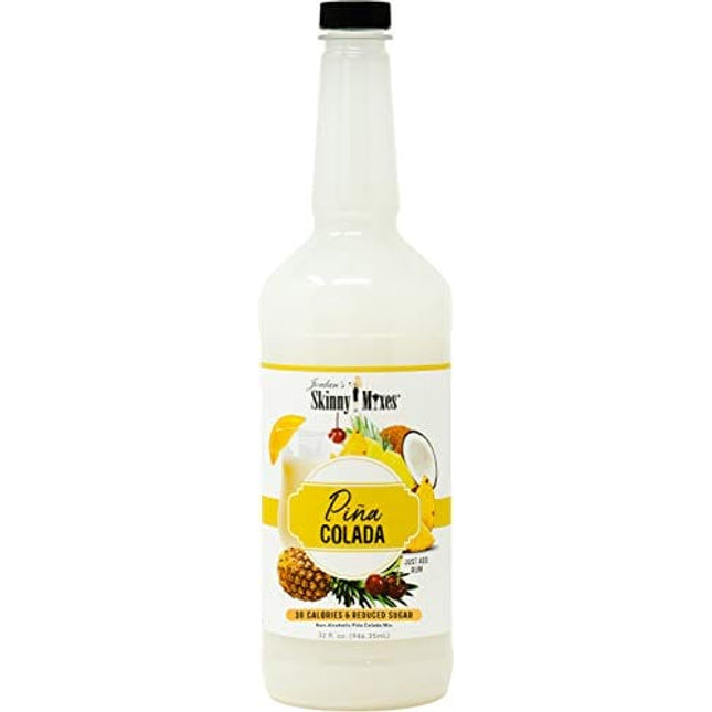 Jordan's Skinny Mixes, Pina Colada, Sugar Free Cocktail Mix, 32 Ounces (Pack of 1), Flavoring for Cocktails, Mocktails, Frozen Drinks, & Flavored Beverages