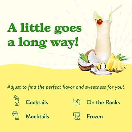 Jordan's Skinny Mixes, Pina Colada, Sugar Free Cocktail Mix, 32 Ounces (Pack of 1), Flavoring for Cocktails, Mocktails, Frozen Drinks, & Flavored Beverages
