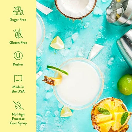 Jordan's Skinny Mixes, Pina Colada, Sugar Free Cocktail Mix, 32 Ounces (Pack of 1), Flavoring for Cocktails, Mocktails, Frozen Drinks, & Flavored Beverages