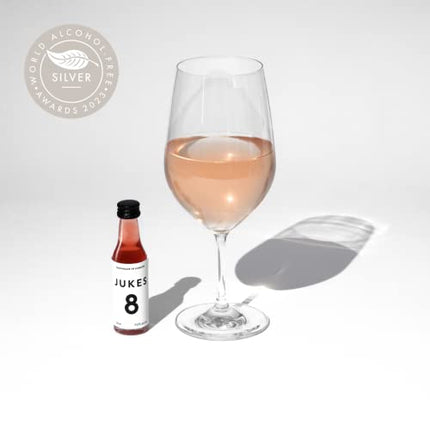Jukes 8 Cocktail Mixer and Drink Replacement for Alcoholic Beverages, Award Winning, 0.0% Alcohol, Aperitif Style, Mix It, 100% Plant-Based, Giftbox, 9 Bottles, Rosé