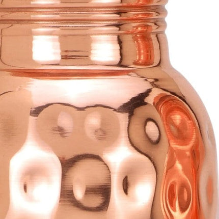 Authentic Ayurvedic Copper Water Bottle Pack of 2 for Drinking Water | Large 34OZ Copper Vessel | 2 Canvas Bottle Carrying Bags