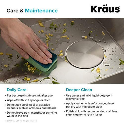 Kraus KP1TS15S-1 Pax Kitchen Sink Single Bowl, 15 Inch, Zero Radius
