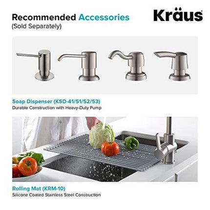 Kraus KP1TS15S-1 Pax Kitchen Sink Single Bowl, 15 Inch, Zero Radius
