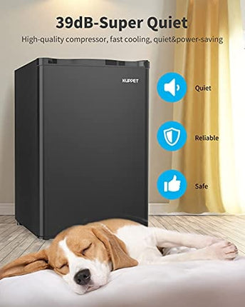 KUPPET Mini Refrigerator Compact Refrigerator-Small Drink Food Storage Machine for Dorm, Garage, Camper, Basement or Office, Single Door Mini Fridge, 4.5 Cu.Ft,Black