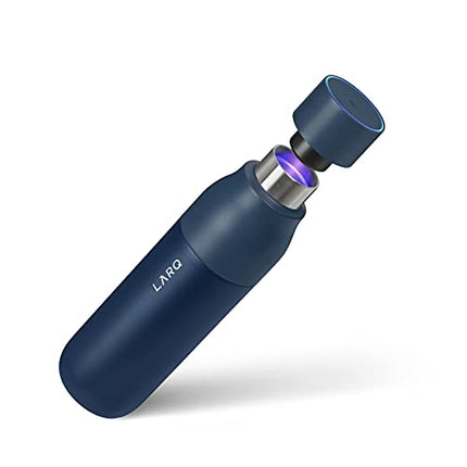 LARQ Bottle - Self-Cleaning and Insulated Stainless Steel Water Bottle with Award-winning Design and UV Water Sanitizer, 17oz, Monaco Blue