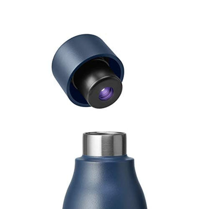 LARQ Bottle - Self-Cleaning and Insulated Stainless Steel Water Bottle with Award-winning Design and UV Water Sanitizer, 17oz, Monaco Blue