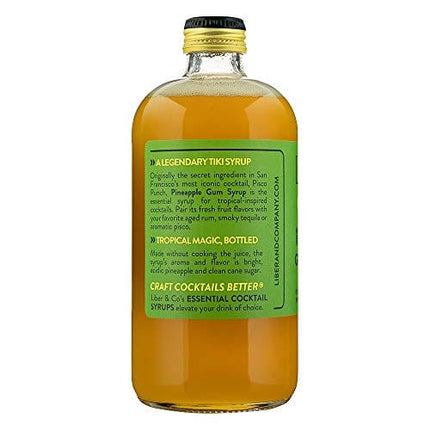 Liber & Co. Pineapple Gum Syrup (17 oz) Made with Real Pineapple
