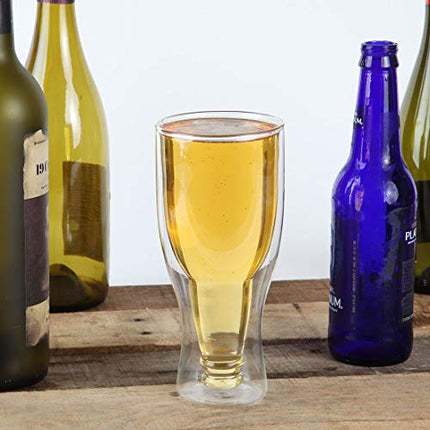 Lily's Home Upside Down Double Wall Beer Glass (Set of 2)