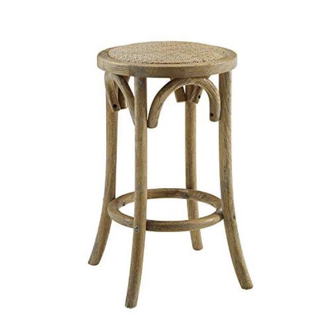 Bronwyn Natural Rattan Seat Backless Counter Stool by Linon
