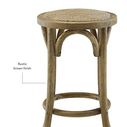 Bronwyn Natural Rattan Seat Backless Counter Stool by Linon