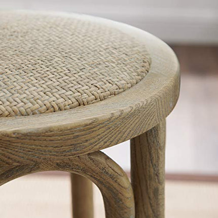 Bronwyn Natural Rattan Seat Backless Counter Stool by Linon