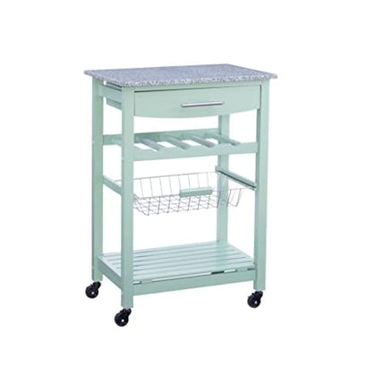Linon Kitchen Island, Green, 15.75 x 22.83 x 33.86 Inches