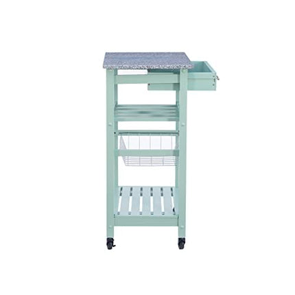 Linon Kitchen Island, Green, 15.75 x 22.83 x 33.86 Inches